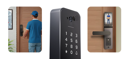 Godrej 'New Launch' Smart Lock | Neo Pro View Digital Lock for Wooden Doors with Camera, View Screen, Wi-fi | Mobile App | Built-in Doorbell I 7 in 1 Access I 3 Yr Warranty I Free Installation