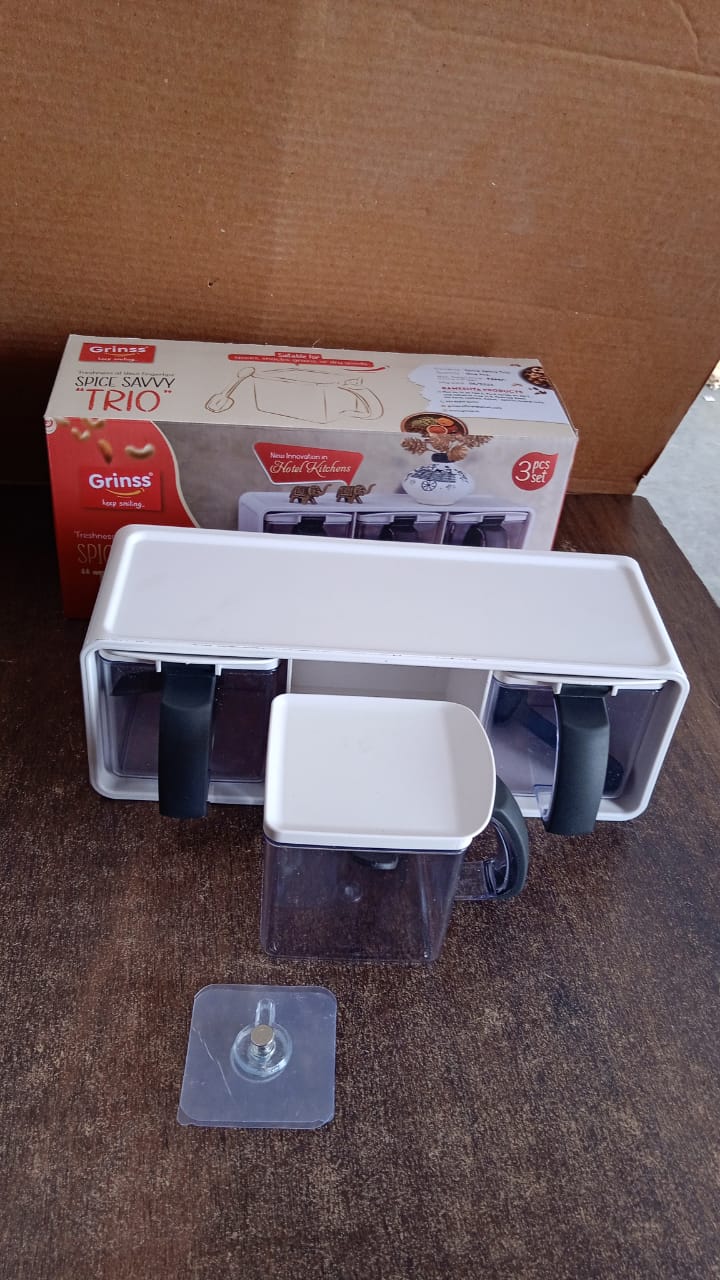 Grinss Modular Spice Storage Box Set (3 Pc) - warehousetech13