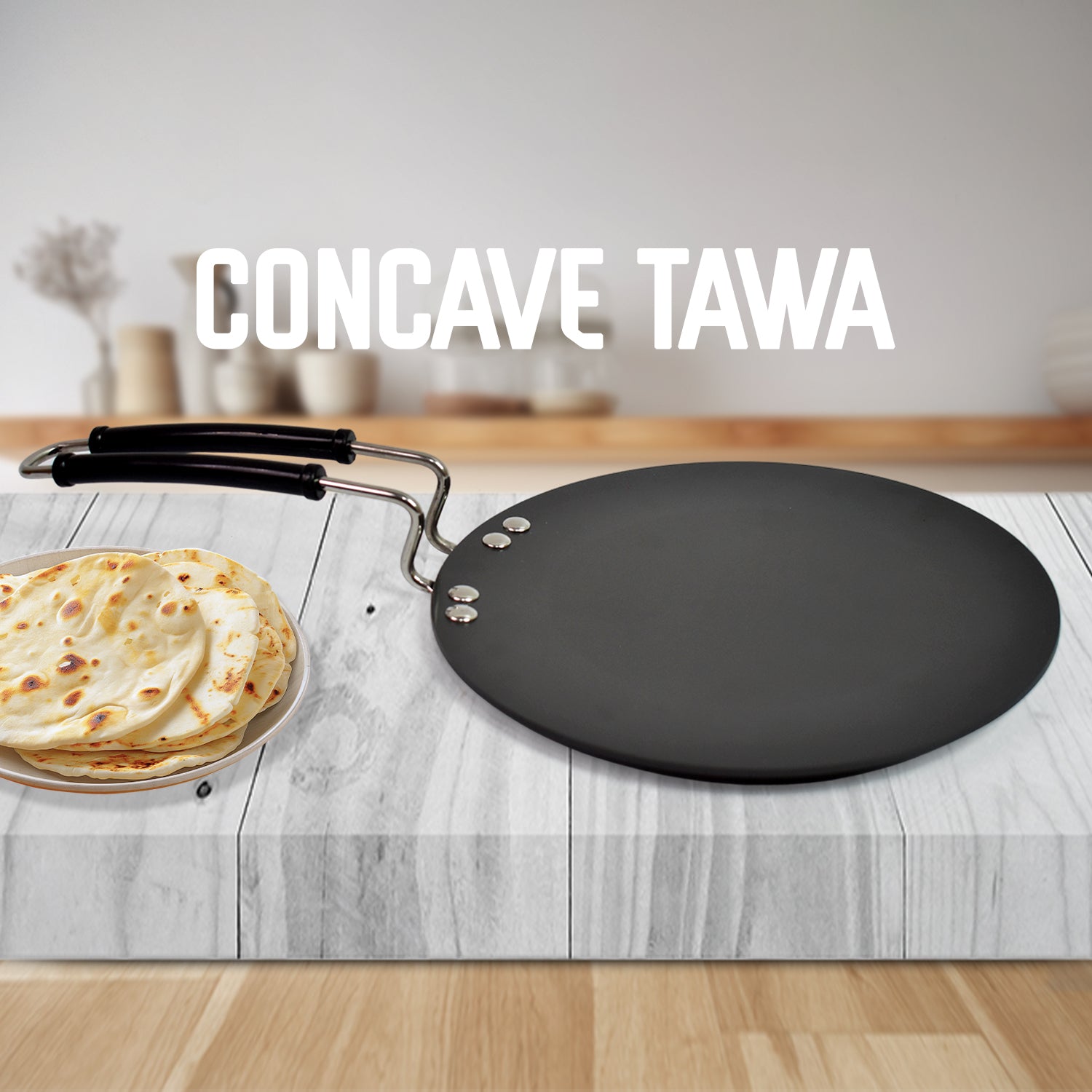 Multi Purpose Aluminium Rays Roti Tawa (9 Inch) - warehousetech13
