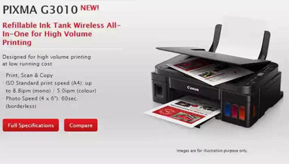 Canon Pixma G3010 All-in-One Wireless Ink Tank Colour Printer - warehousetech13