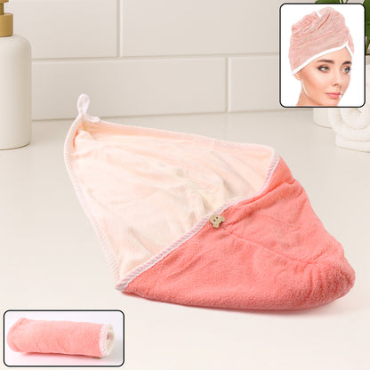 Hair Drying Magic Hair Cap Towel Wrap For Women Bath Towels (1 Pc) - warehousetech13