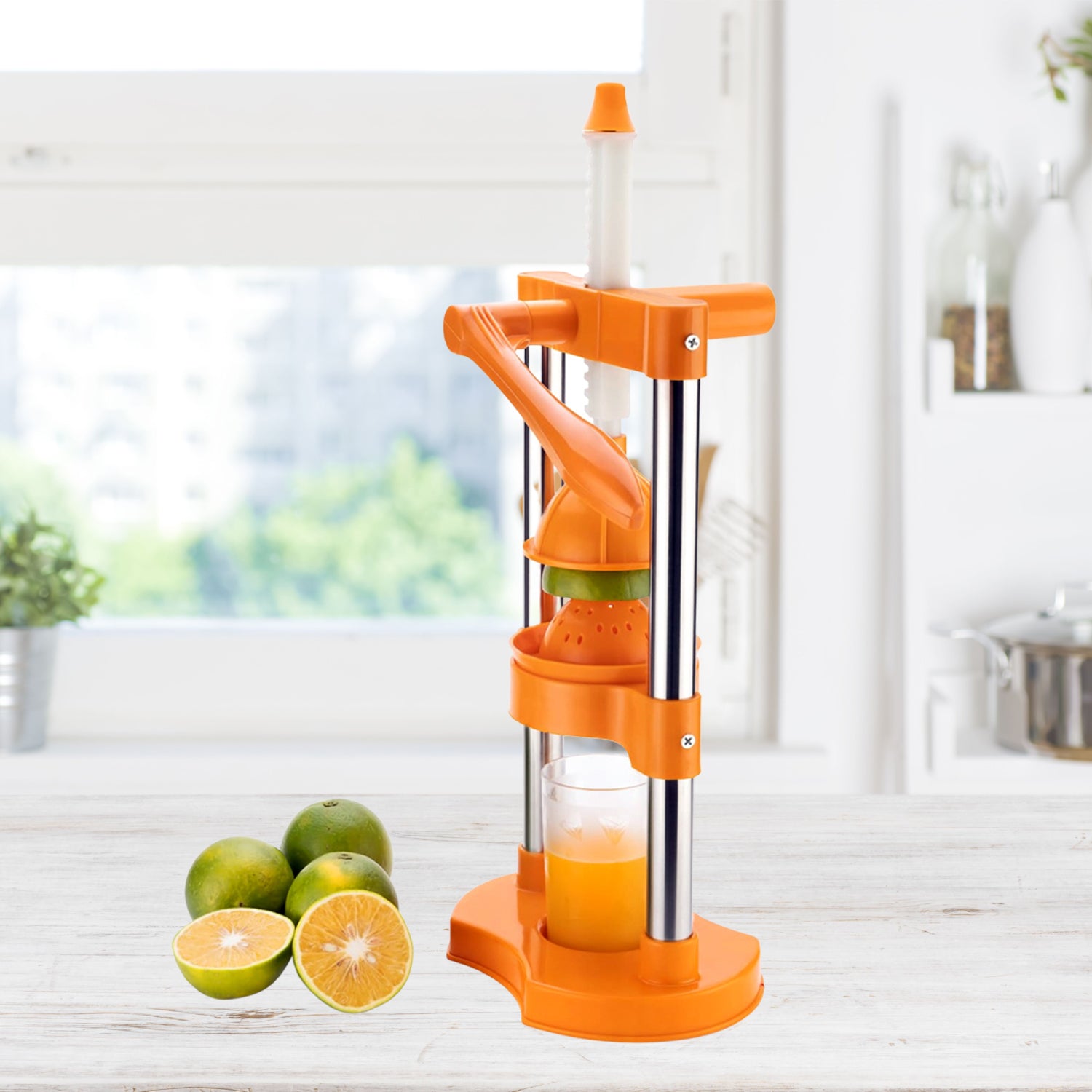 7128 Hand Pressure Juicer Manual Cold Press Juice Machine Instant Make Juice Squeezer Fruits Juicer Juice Maker Orange Juice Extractor For Fruits Vegetables Orange - warehousetech13