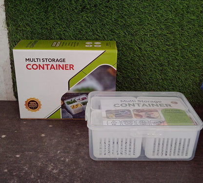 Fridge Storage Boxes Freezer Storage Containers Container For Kitchen Storage Set Storage In Kitchen Vegetable Storage Draining Crisper Refrigerator Food Box (1 Pc) - warehousetech13