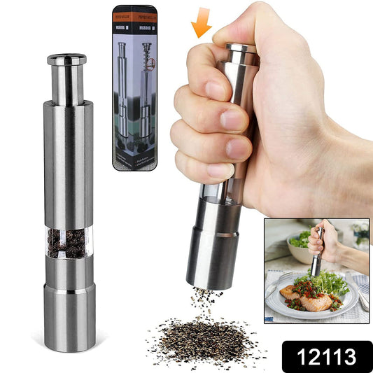 Stainless Steel Thumb Presser Salt And Pepper Grinder (1 Pc) - warehousetech13