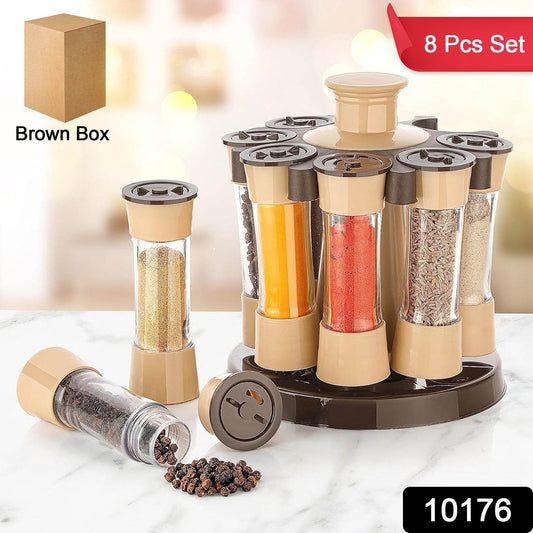Revolving Spice Rack For Kitchen And Dining Table 8 Spice Jars - warehousetech13