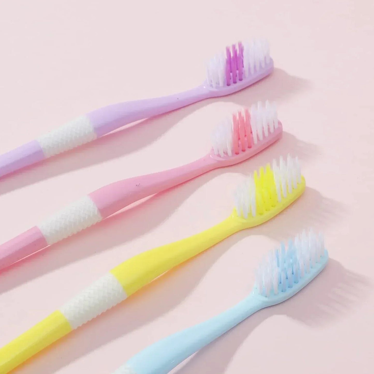 12814 2-in-1 Tooth Brush With Tongue Scraper Soft Bristle Long Handle (8pcs) Soft Toothbrush - warehousetech13