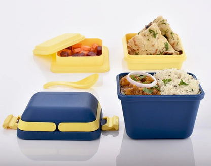 Airtight Lunch Box With Handle Push Lock - warehousetech13