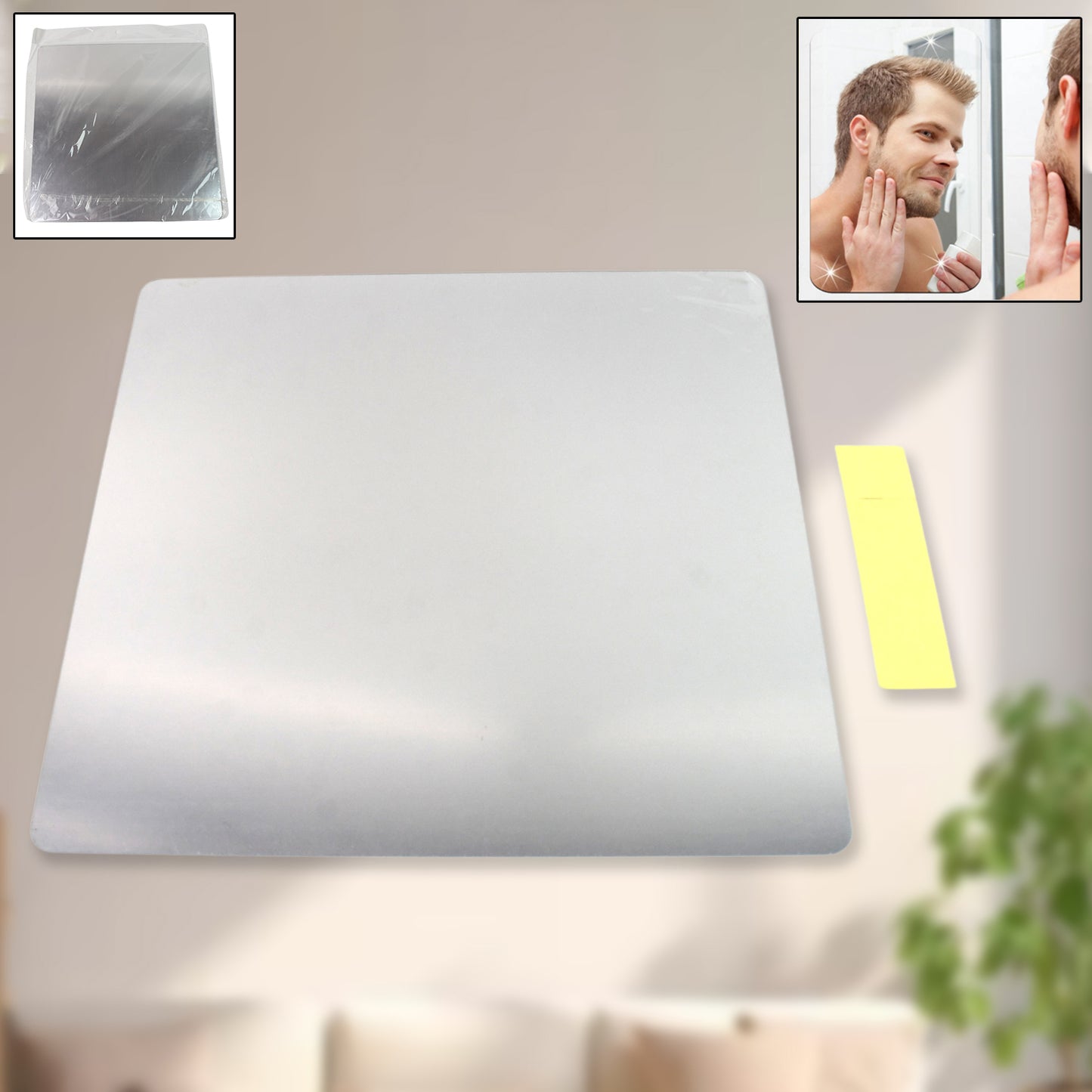 Plastic Square 3d Mirror Wall Stickers (1 Pc 30x30 Cm) - warehousetech13