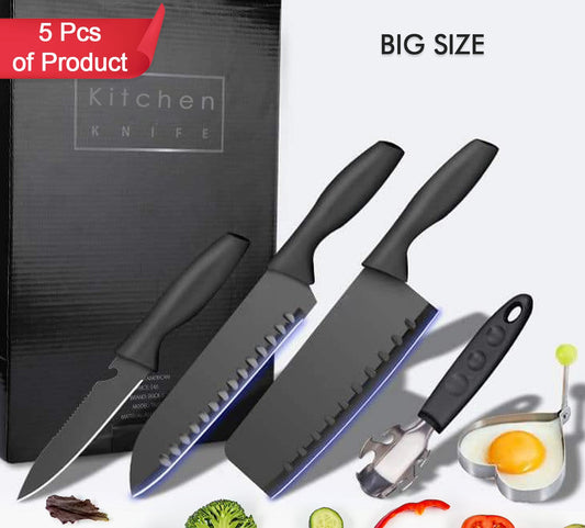 5910 5-piece Forged Kitchen Chef Cutlery Stainless Steel Knife Set Chopping Knife Chef Knife Utility Knife Butcher Knife (5pc) - warehousetech13