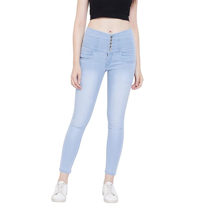 Sky Blue Women's Slim Fit Jeans - warehousetech13