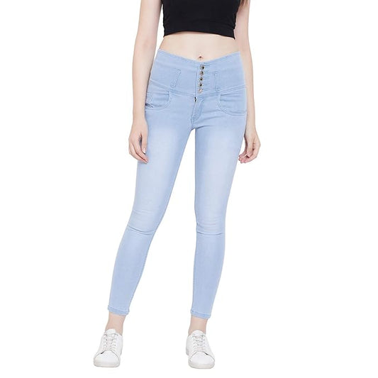 Sky Blue Women's Slim Fit Jeans - warehousetech13