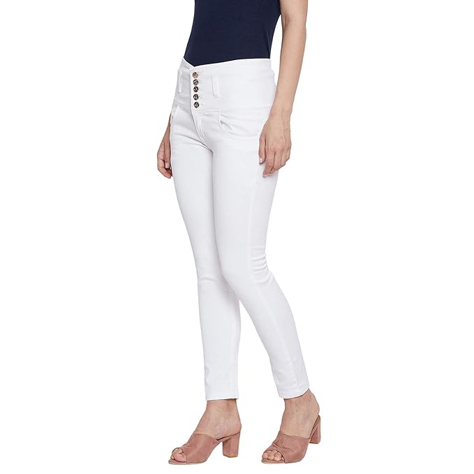 White Women's Slim Fit Jeans - warehousetech13