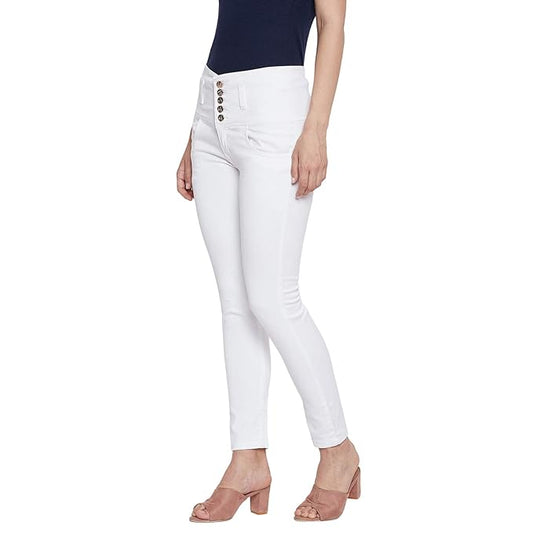 White Women's Slim Fit Jeans - warehousetech13