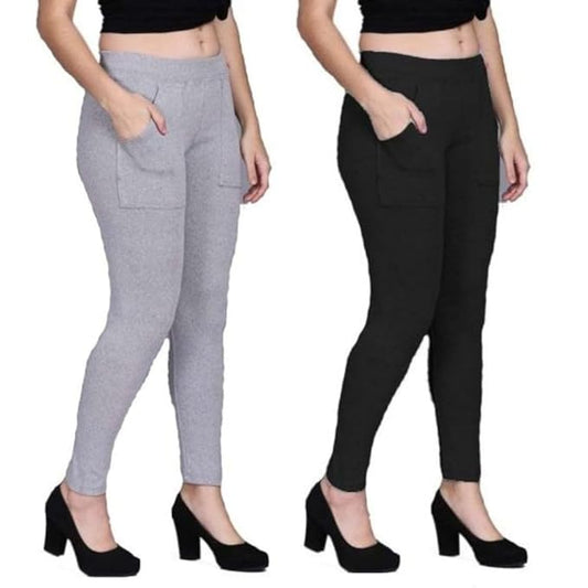 Trendy Womens Pocket Jeggings Combo 2 - warehousetech13