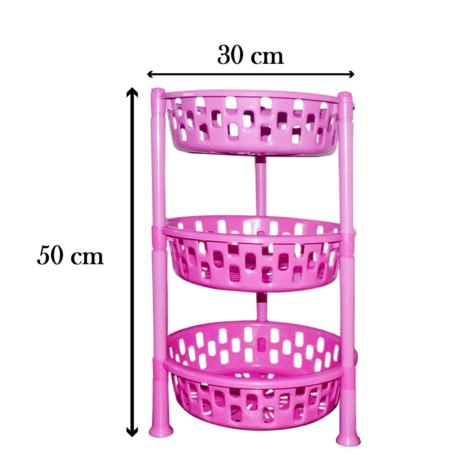 Round Multipurpose Plastic Storage Rack Organiser - warehousetech13