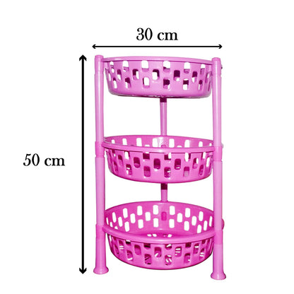 Round Multipurpose Plastic Storage Rack Organiser - warehousetech13