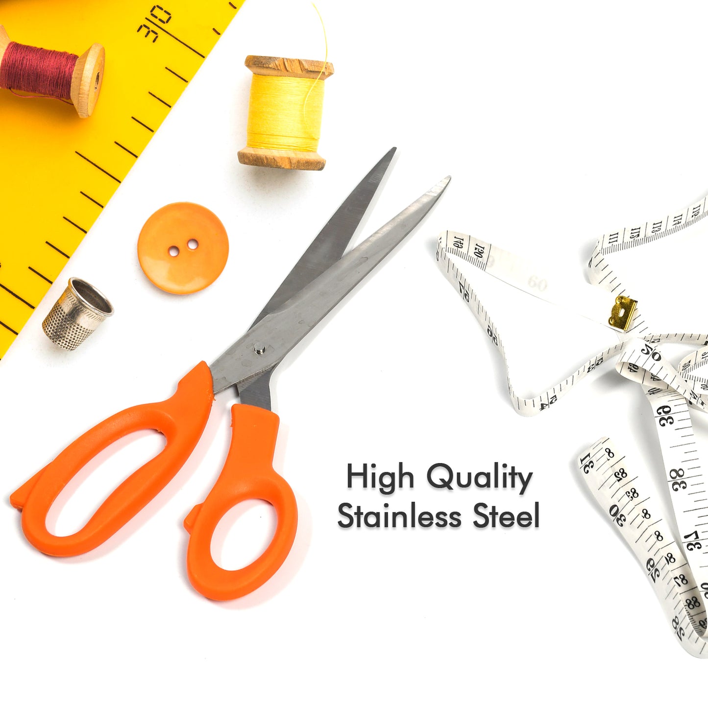4078 Tailor Scissors And Measuring Tape High Quality Scissor With Flexible Measuring Tape For Tailor Home Use Scissor - warehousetech13