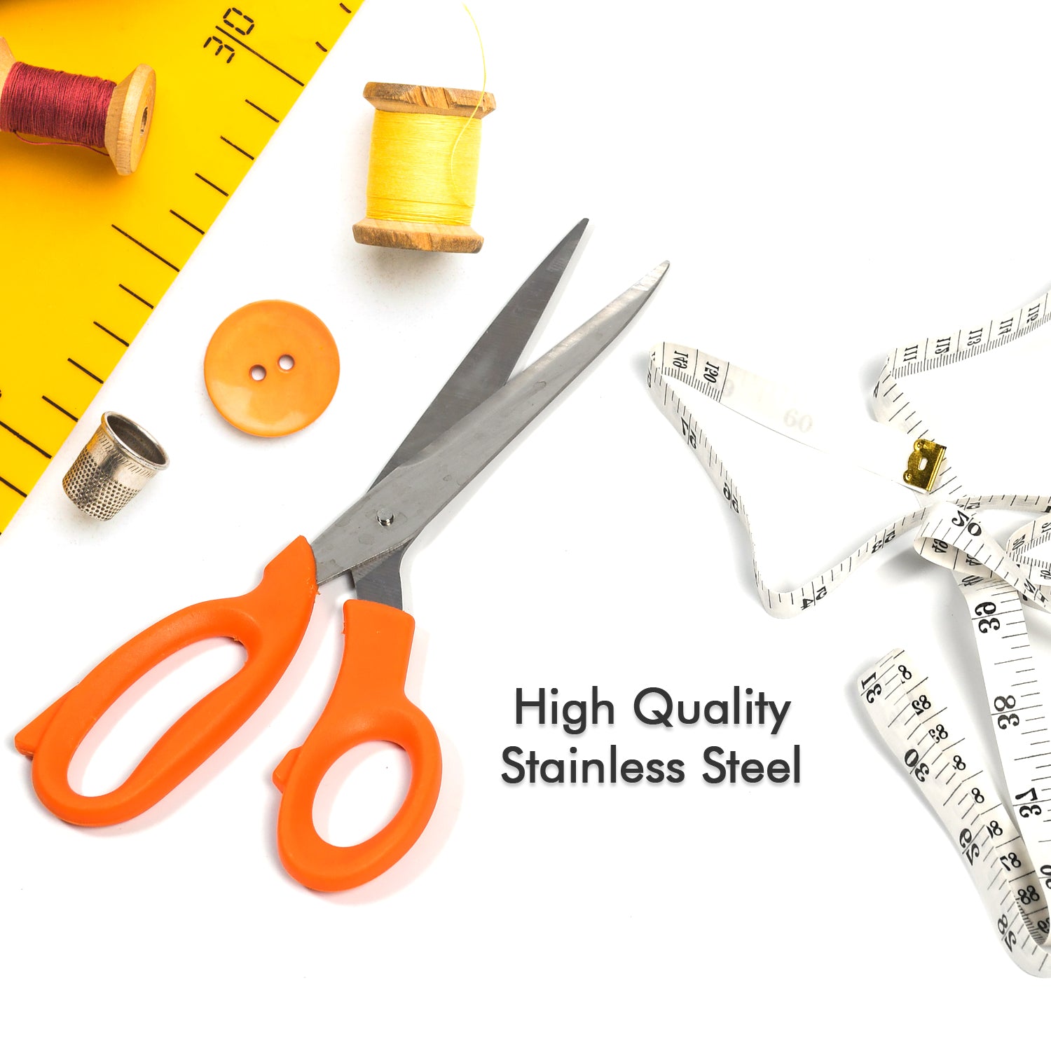 4078 Tailor Scissors And Measuring Tape High Quality Scissor With Flexible Measuring Tape For Tailor Home Use Scissor - warehousetech13