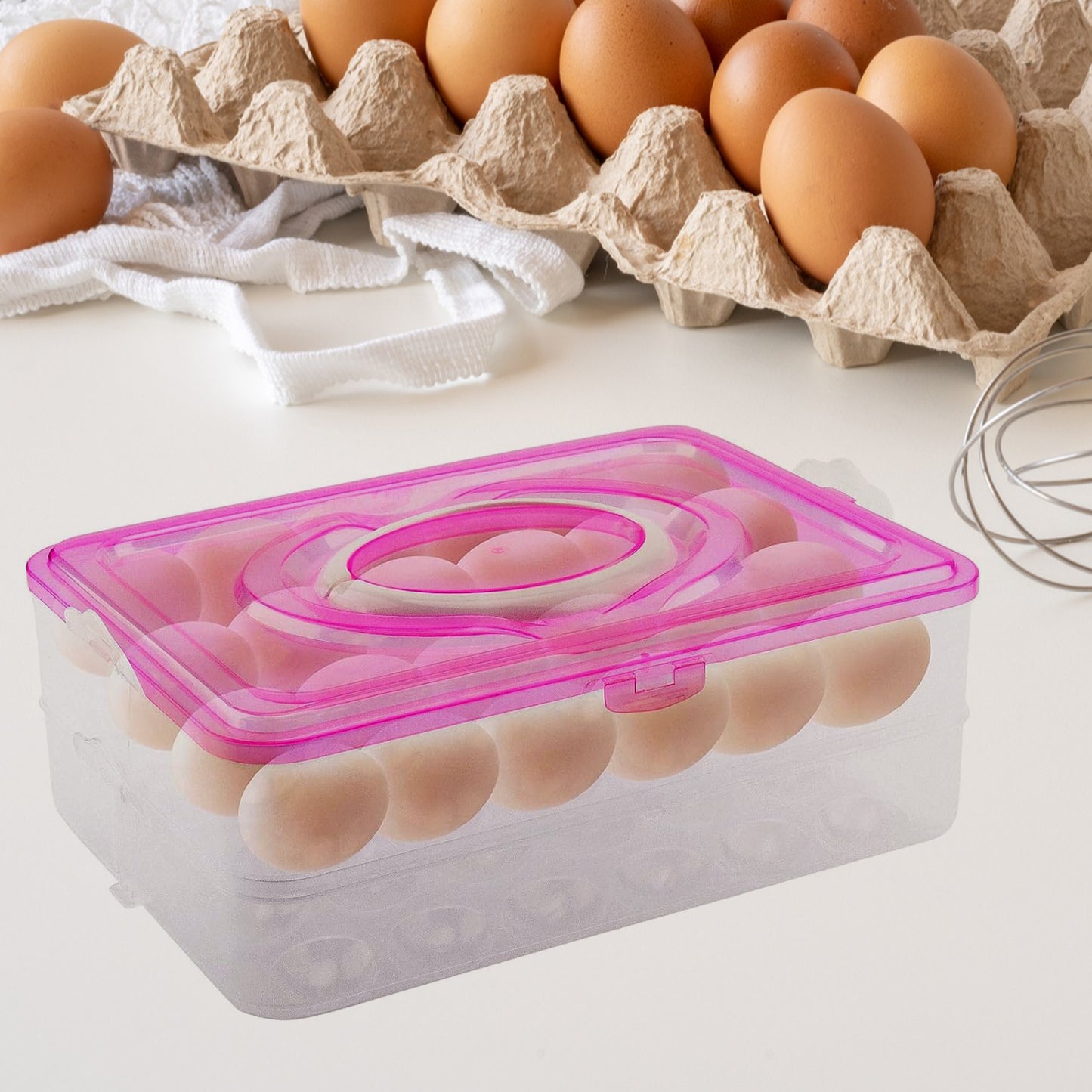 2263 Double Layer 24 Grid Egg Storage Box For Egg Storage Container - warehousetech13