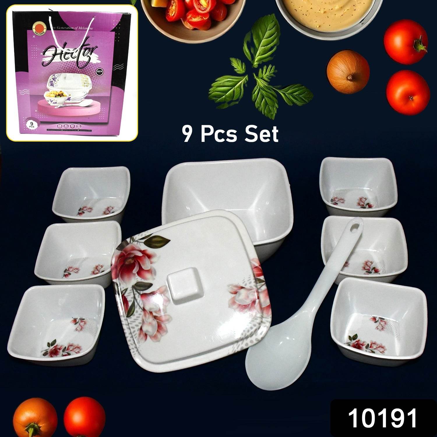 Hector High Quality Dinning Dinner Pudding Set (9 Pcs Set) - warehousetech13