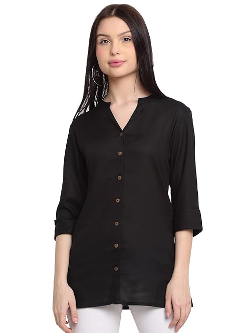 Women's Rayon Solid Top Kurti - warehousetech13