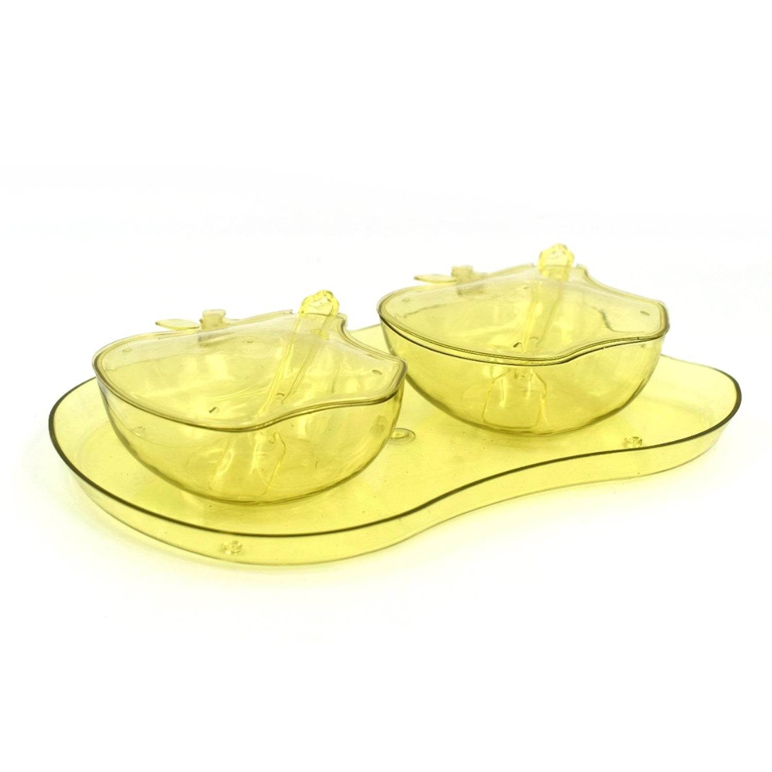 Apple Shape Tray Bowl Used For Serving Snacks And Various Food Stuffs. - warehousetech13