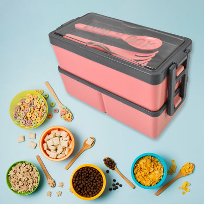 Plastic 3 Layer Leak Proof 3 Compartment Lunch Box For Office (1 Pc) - warehousetech13