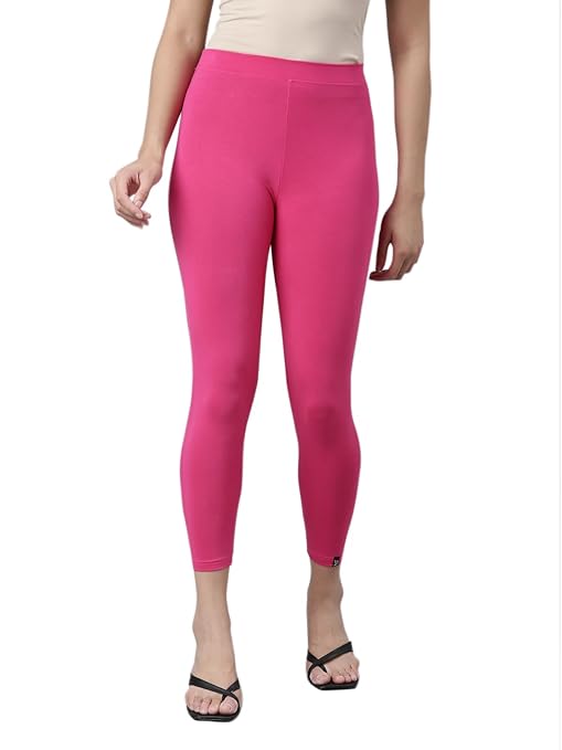 Pink Skinny Fit High Ankle Length Leggings - warehousetech13