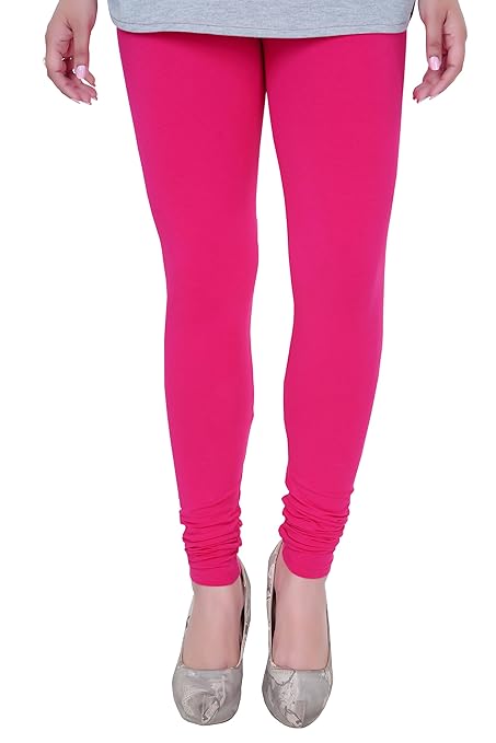 Pink Plus Size Ultra Soft Churidar Cotton Lycra Leggings - warehousetech13