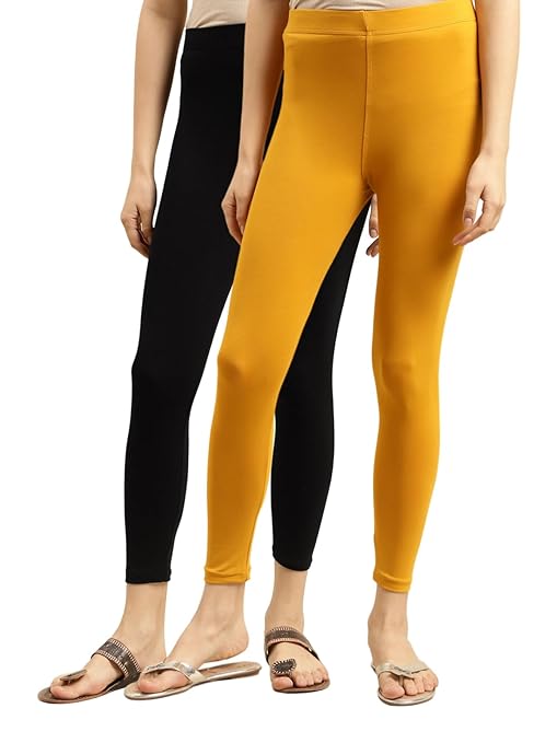 Pk 2 Women Cotton Ankle Length Leggings - warehousetech13