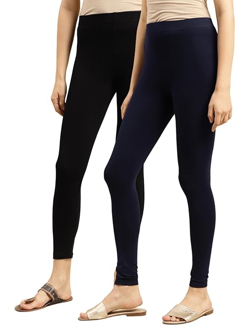 Set 2 Women Cotton Ankle Length Leggings - warehousetech13