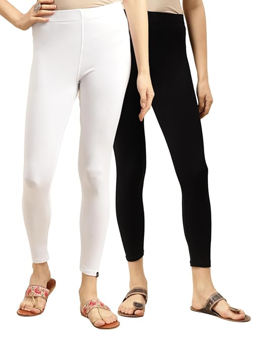 Classic Pk 2 Women Cotton Ankle Length Leggings - warehousetech13