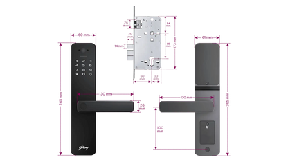 Godrej 'New Launch' Smart Lock | Neo Pro View Digital Lock for Wooden Doors with Camera, View Screen, Wi-fi | Mobile App | Built-in Doorbell I 7 in 1 Access I 3 Yr Warranty I Free Installation