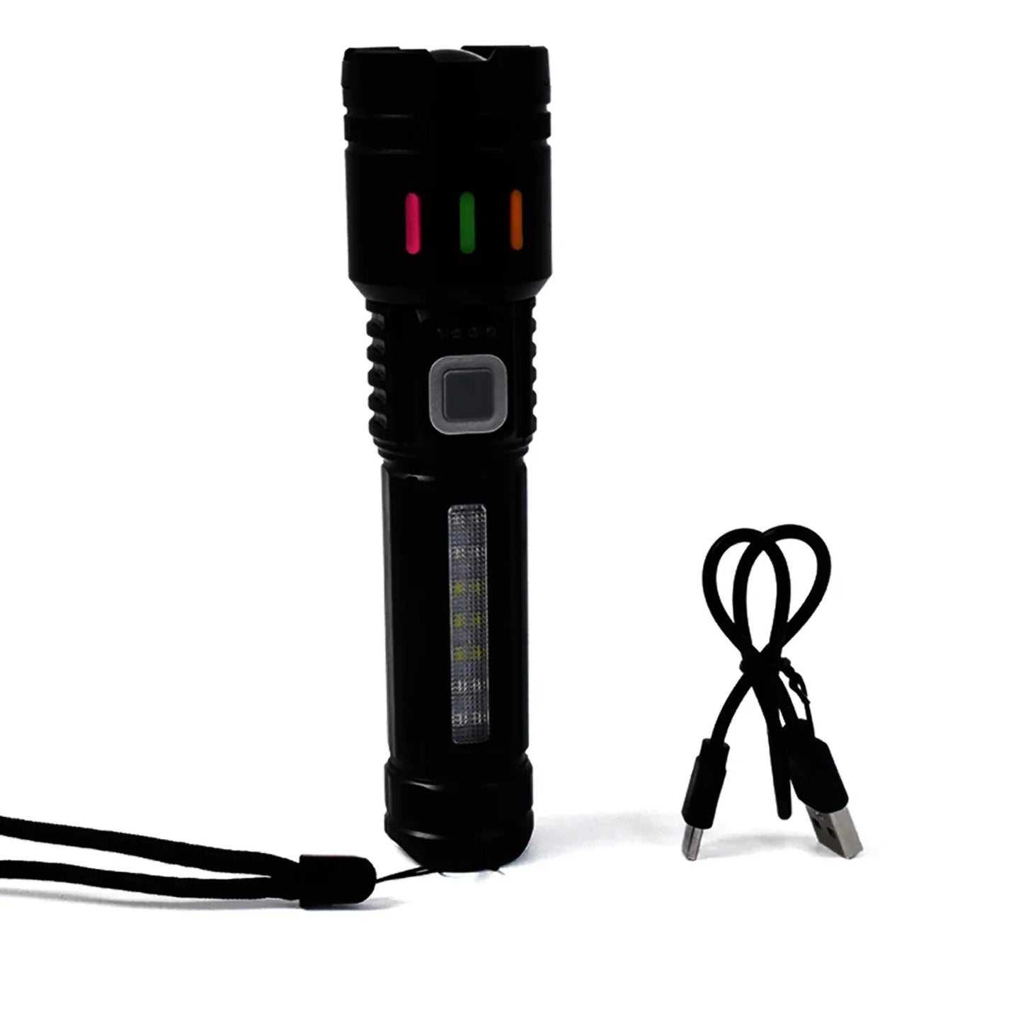 Led Torch High Lumens Fast Charging Flashlight Torch With Far Near Zoom (1 Pc) - warehousetech13