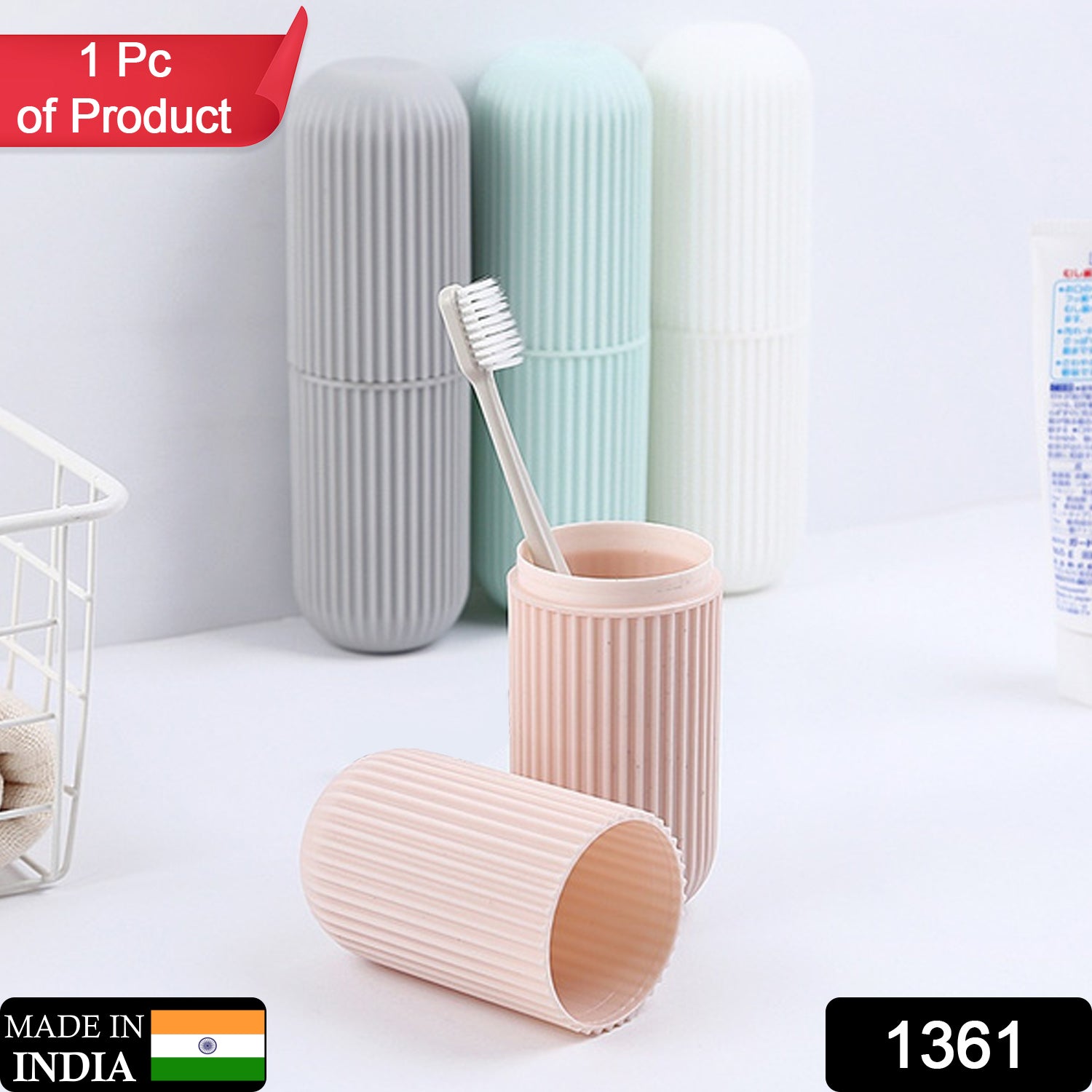 1361 Multipurpose Capsule Shape Portable Travel Storage Bottle - warehousetech13