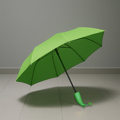 Green Stylish Banana Shaped Mini Foldable Umbrella - warehousetech13