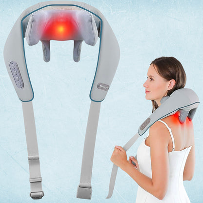 Neck Shoulder Massagers With Heat Electric Rechargeable (1 Pc) - warehousetech13