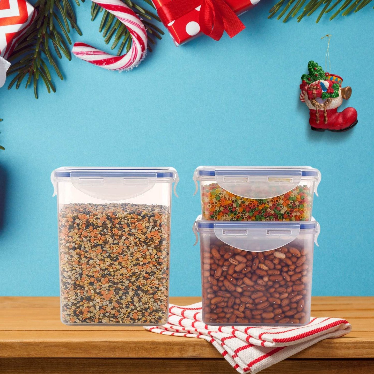 Classics Rectangular Plastic Airtight Food Storage Containers With Leak Proof Locking Lid Storage Container - warehousetech13