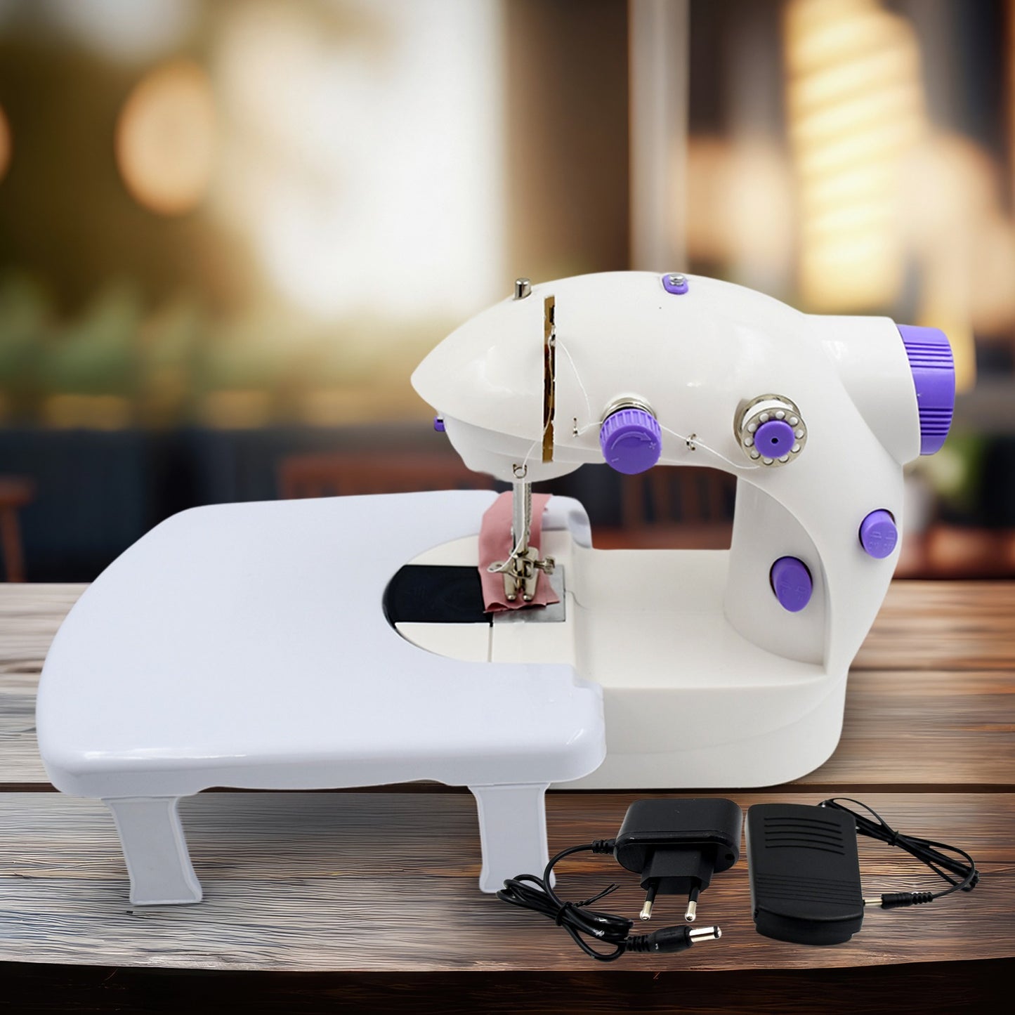 Portable Electric Sewing Machine for Home Tailoring | With Extension Table, Foot Pedal & Adapter | Mini Silai Stitching Machine
