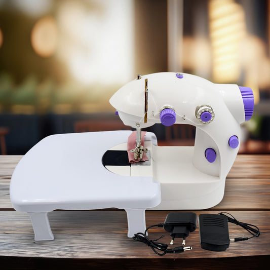 Portable Electric Sewing Machine for Home Tailoring | With Extension Table, Foot Pedal & Adapter | Mini Silai Stitching Machine