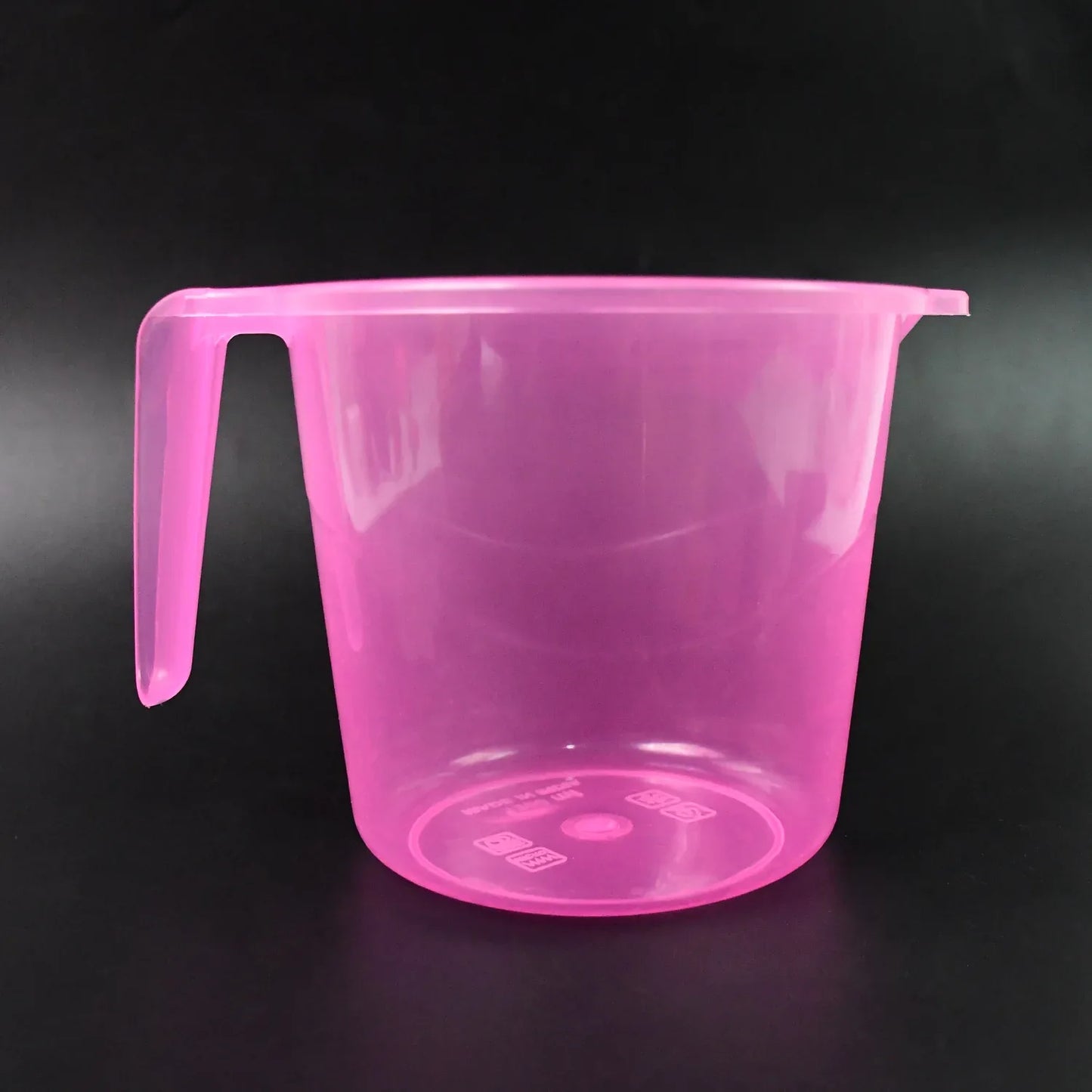 Plastic Round Transparent Bath Water Mug (1 Pc 1200 Ml Mix Color) - warehousetech13