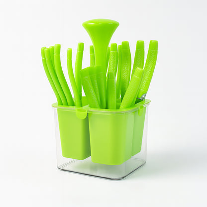 Supermom Premium Fancy Cutlery Set With Holder (24 Pc Set) - warehousetech13