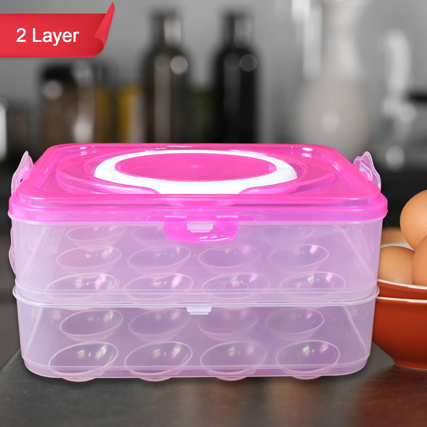 2263 Double Layer 24 Grid Egg Storage Box For Egg Storage Container - warehousetech13