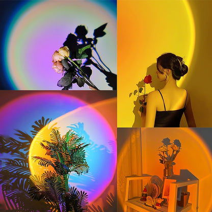 6423 4 Colors Sunset Lamp Sunset Projection Lamp Led Night Lights - warehousetech13