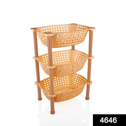 4646 Multipurpose Plastic Storage Rack Organiser - 3 Pcs - warehousetech13