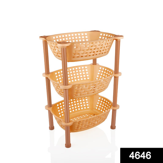 4646 Multipurpose Plastic Storage Rack Organiser - 3 Pcs - warehousetech13