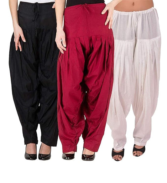 Classic Women's Cotton Full Stitched Readymade Patiala Salwar Set 3 - warehousetech13