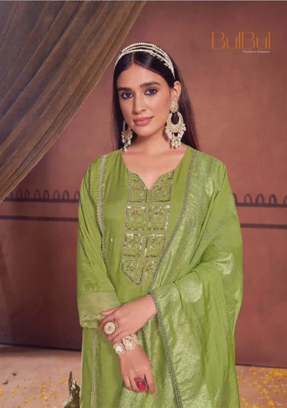 Women's Nafisa Viscose Teal Green Kurta Set with Dupatta - Elegant Ethnic Wear for Festive & Casual Occasions