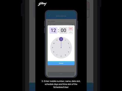 Godrej Smart Lock | 6 in 1 Main Door Digital Lock | VDP Compatible |for Home & Offices | Matte Black |3 Yrs Warranty | Made in India | Free Installation