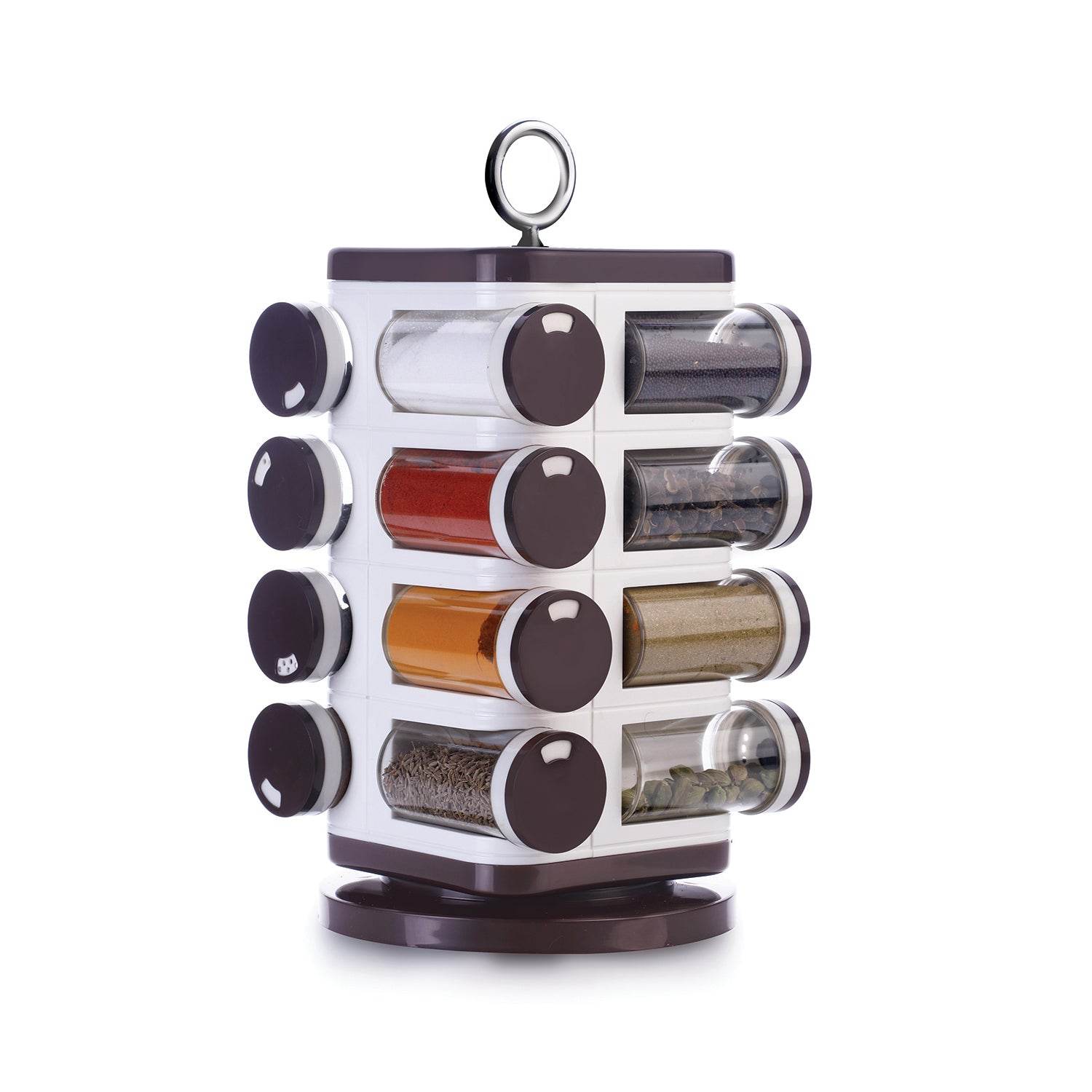 Ganesh Multipurpose Revolving Spice Rack With 16 Pcs Dispenser Each 100 Ml - warehousetech13
